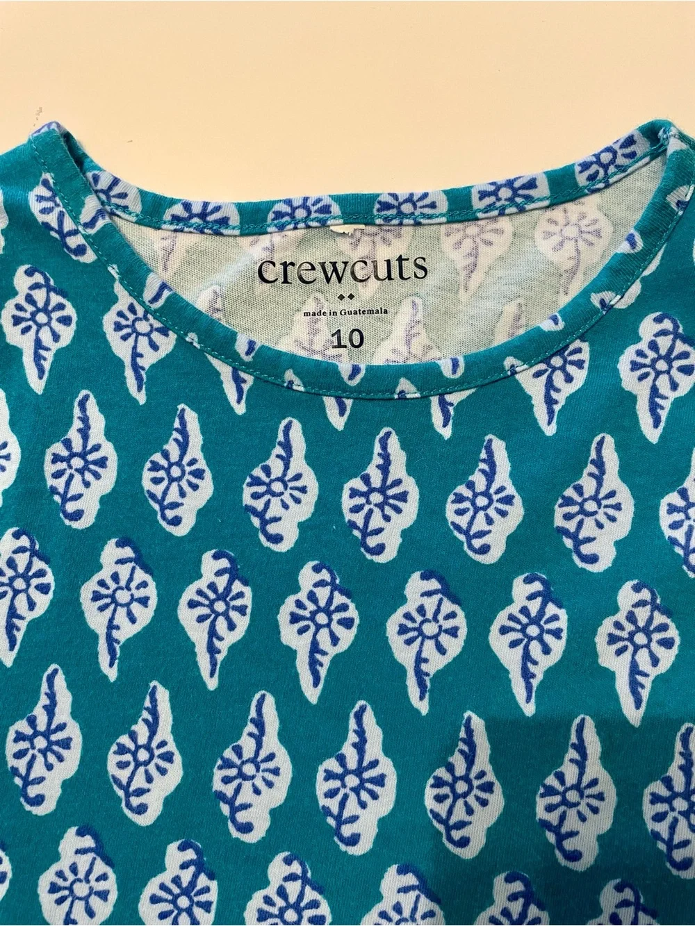 Crewcuts Teal Sleeveless Printed Flared Dress